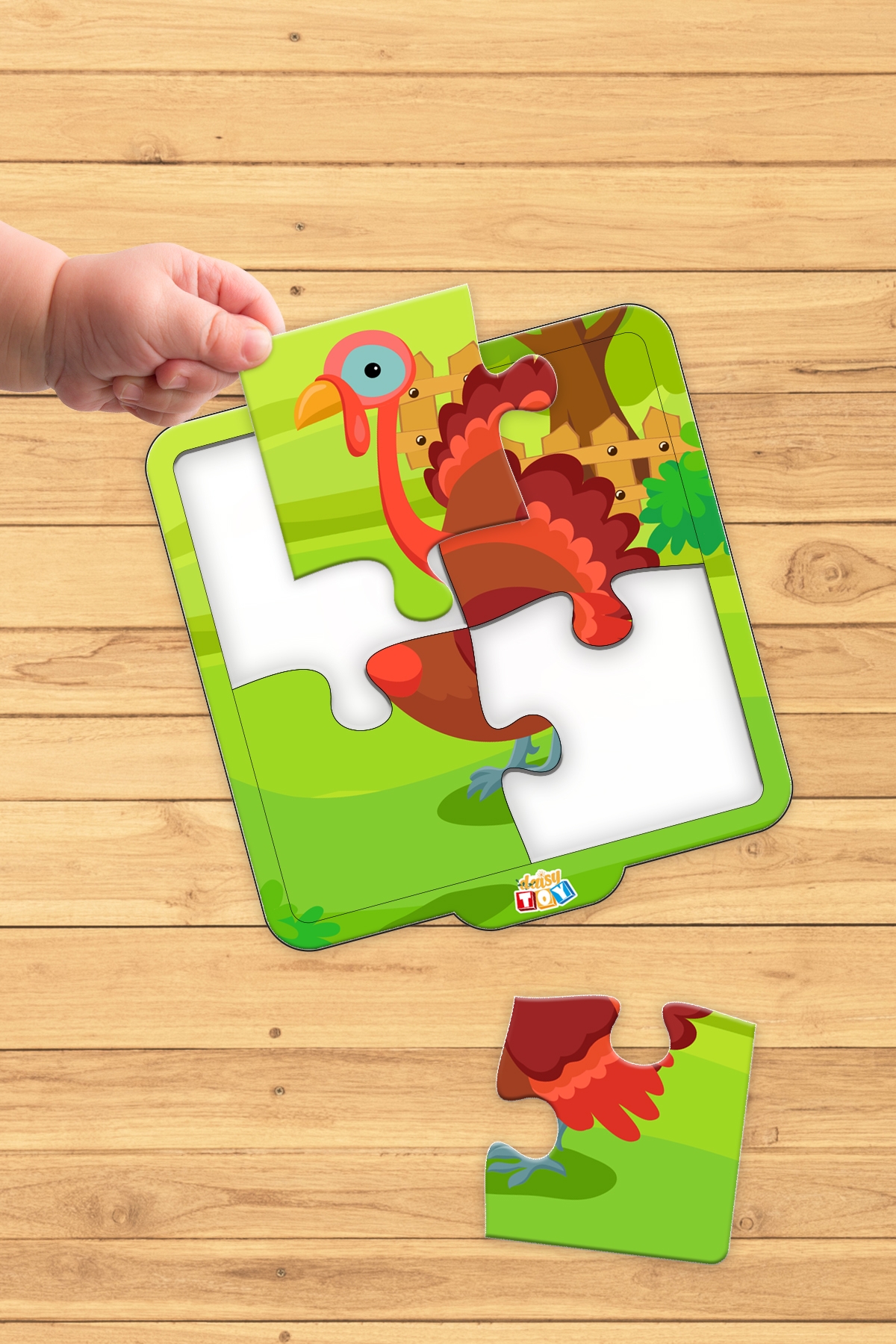 İlk Puzzle’ım 4 Parça Çiftlik Hayvanları Hindi Yapboz