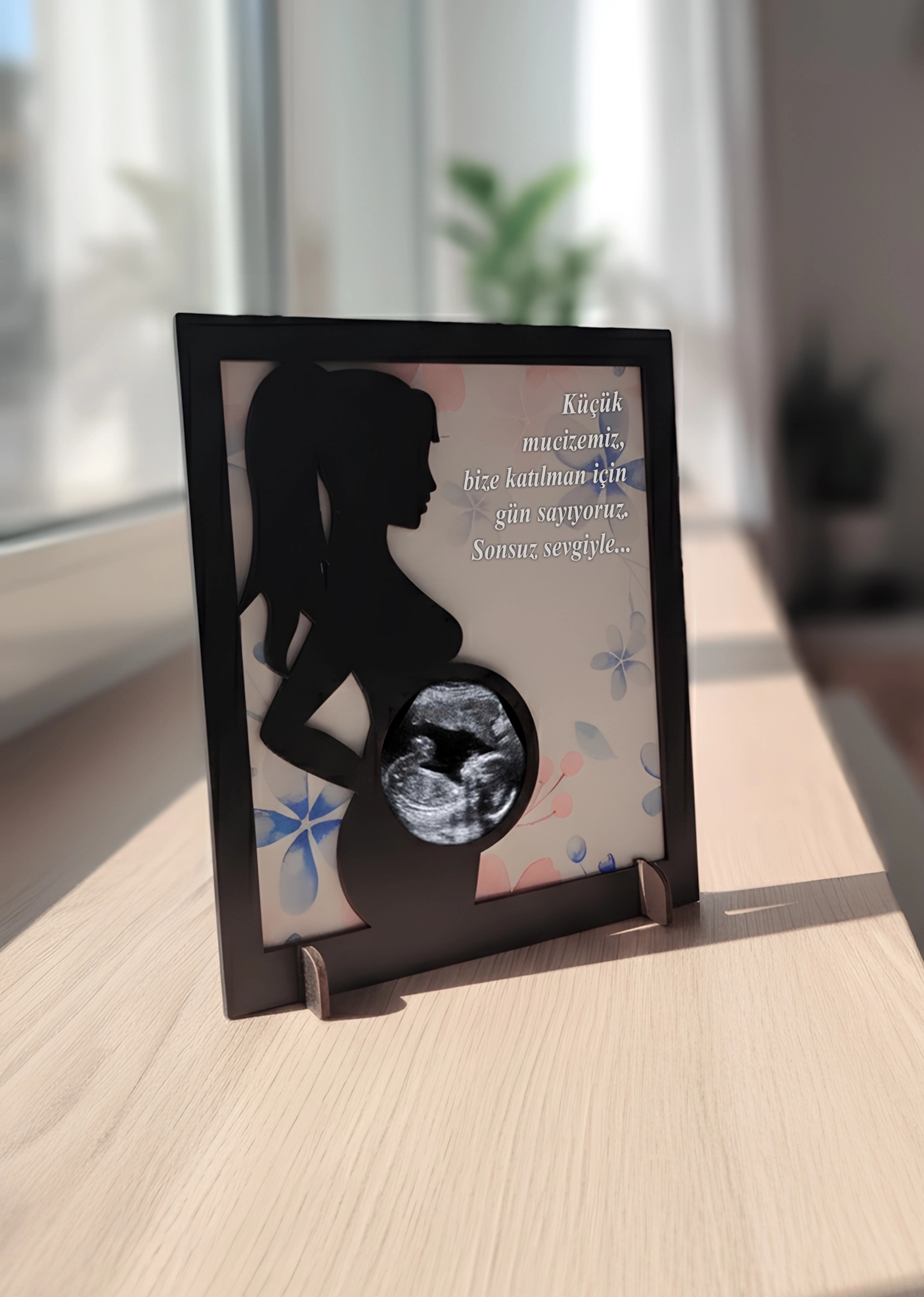 Kişiye Özel Mesajlı Ultrason Görüntülü Hamile Çerçevesi 2