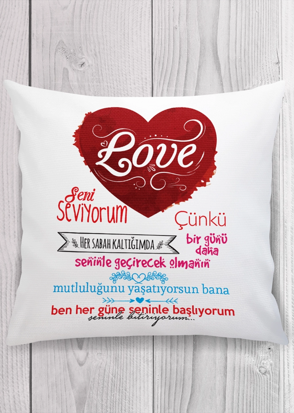 Kişiye Özel Romantik Aşk yastığı