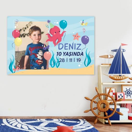 Denizaltı Temalı Doğum Günü Pankartı