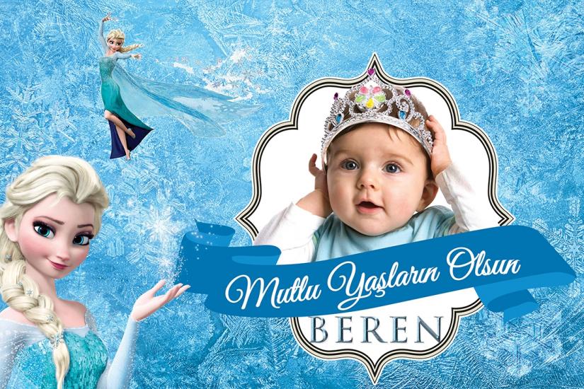 Frozen Temalı Doğum Günü Posteri