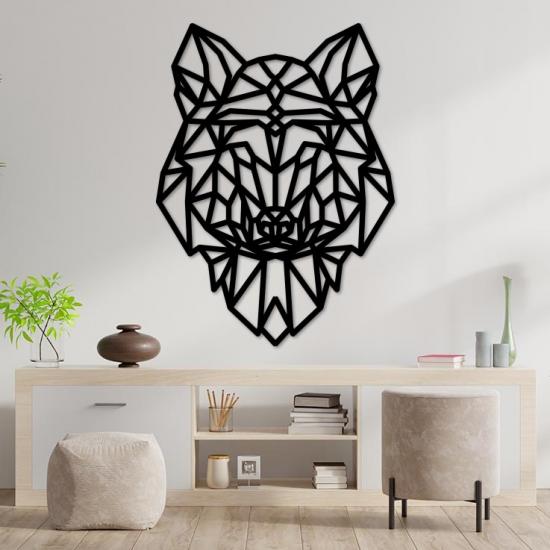 Geometrik Huskey Desenli Ahşap Duvar Panosu