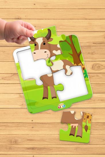 İlk Puzzle’ım 4 Parça İnek Yapboz