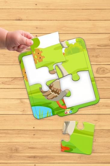 İlk Puzzle’ım 4 Parça Sevimli Kaz Yapboz