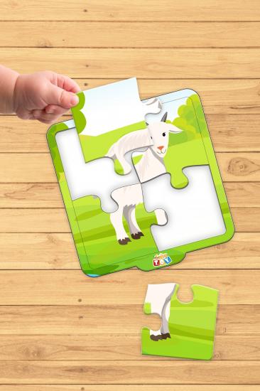 İlk Puzzle’ım 4 Parça Sevimli Keçi Yapboz