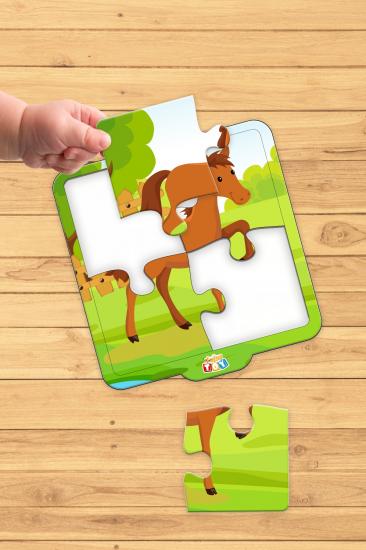 İlk Puzzle’ım 4 Parça  Sevimli Tay Yapboz