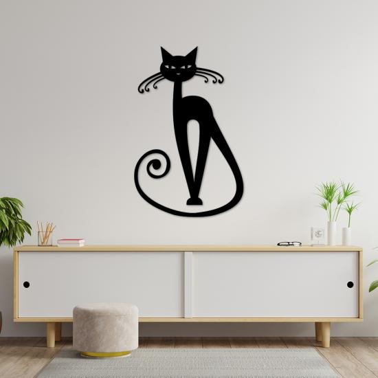 Kedi Silüetli Duvar Panosu