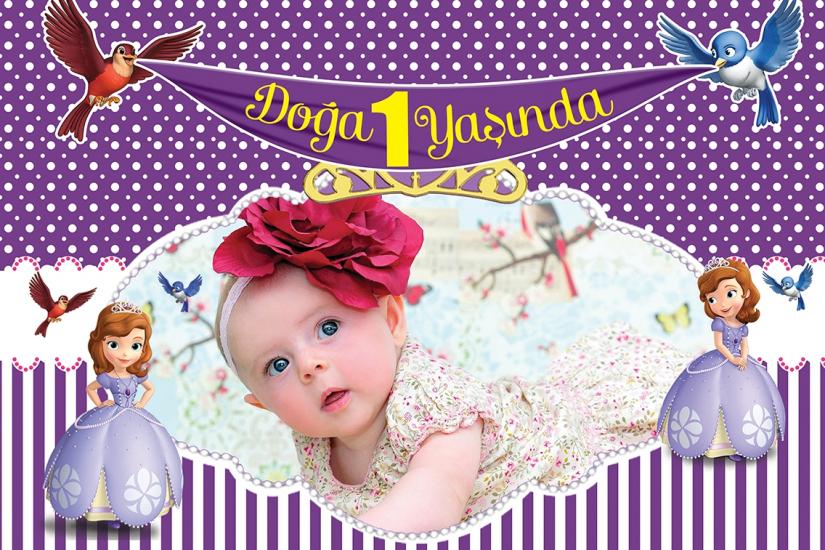 Prenses Sofia Temalı Doğum Günü Afişi