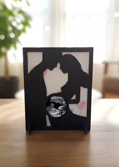 Romantik Sevgililer Ultrason Çerçevesi | Kişiye Özel