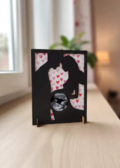 Romantik Sevgililer Ultrason Çerçevesi | Kişiye Özel